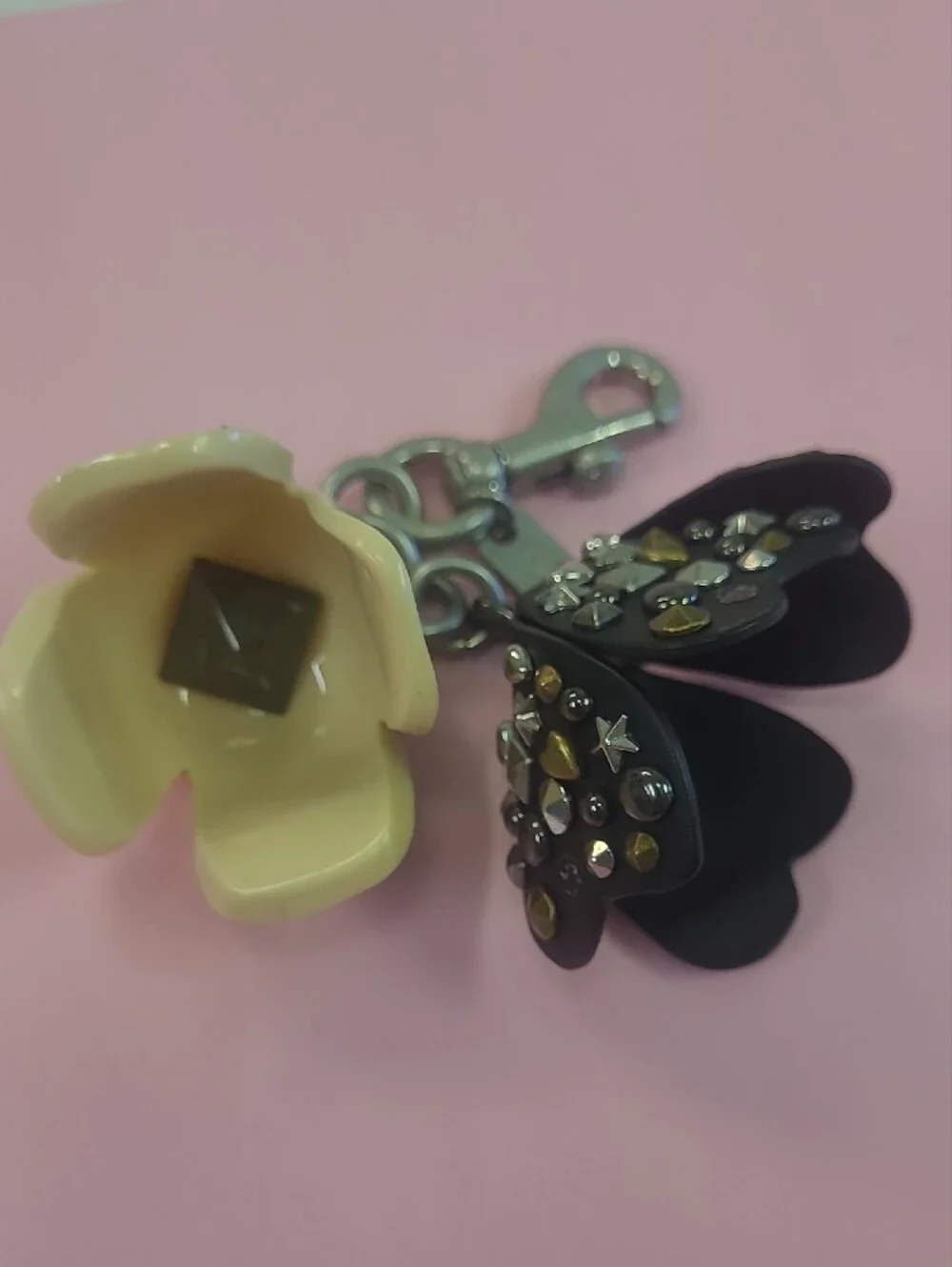 Coach Tea Rose Studded Charm